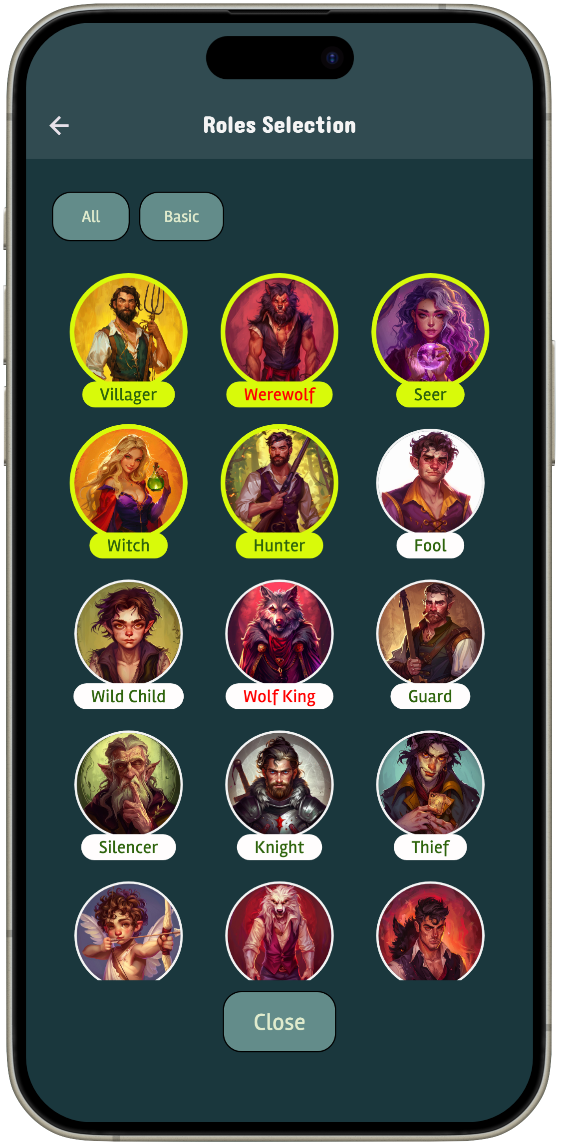 Select Roles App Screenshot